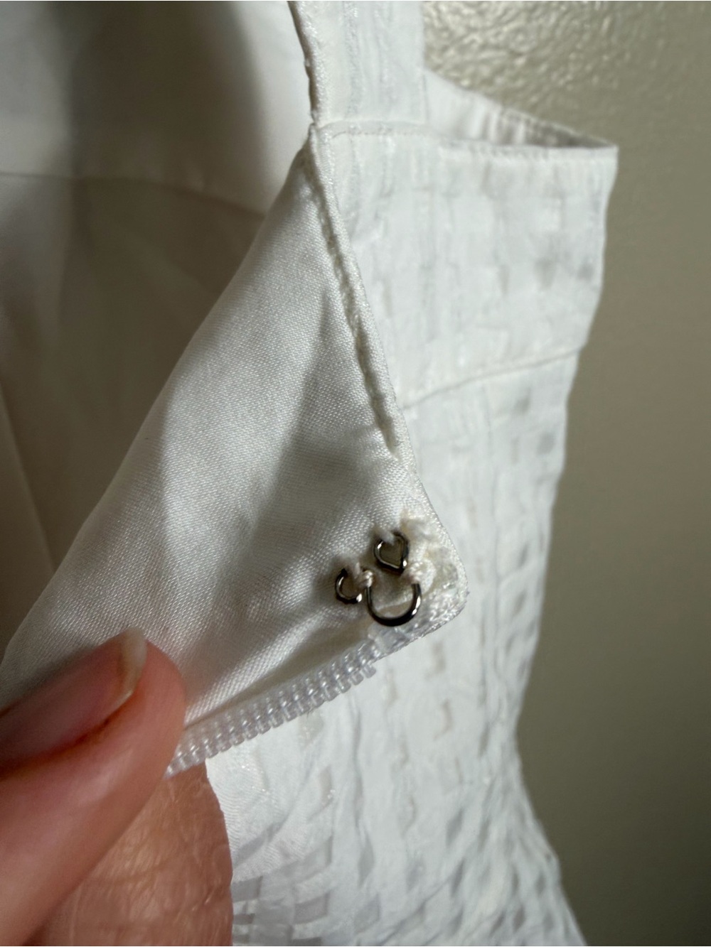 Amanda Uprichard White Textured Fit Flare Mini Dress Size P - Picture 6 of 8